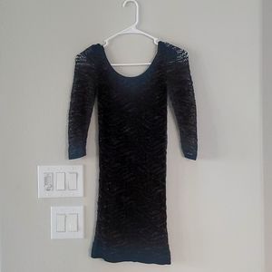 Bebe Mini Lace Black Dress